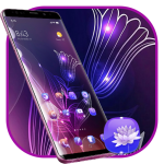 Download Abstract Neon Shiny Purple Flower stylish Theme 2.0.50 Free Download APK,APP2019 Apk