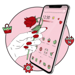 Download Gesture Pink Love Rose Theme 1.1.2 APK For Android Apk