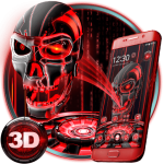 Download 3D Tech Blood Skull Theme 1.1.22 APK For Android Apk