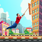 Download City bounce rope hero–Free offline adventure games 1.28 APK For Android Apk