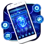 Download Blue Classic Neon Technology Theme 1.1.2 APK For Android Apk