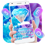 Download Blue Purple Ink Diamond Keyboard Theme 1.0 APK For Android Apk