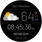 Download Weather Black Premium Watch Face 1.0.13 APK For Android Apk