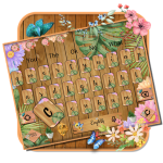 Download Wood Flower Garden Keyboard Theme 10001006 APK For Android Apk