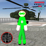 Green Hero Stickman Rope Hero Gangstar Crime 1.2 Apk