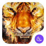 Download Flame Cool Tiger- APUS Launcher Free Theme 1063.0.1001 APK For Android Apk