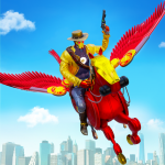 Download Flying Horse Robot Hero Cowboy Robot Games 4 APK For Android Apk