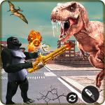 Download Angry Gorilla Fighting Dinosaur Destruction 2019 1.0.1 APK For Android Apk