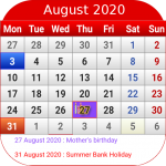 Download UK Calendar 2020 2.11 APK For Android Apk