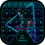 Download Blue Neon Keyboard Theme 1.0 APK For Android Apk