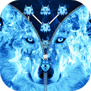 Download Ice Fire Wolf Lock Screen Zipper 3.6 Apk for android Apk