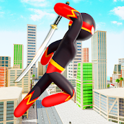 Download Stickman Ninja Rope Hero Game: Gangster Crime City 11 Apk for android