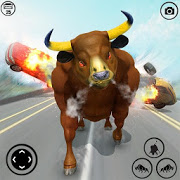 Download Angry Bull City Attack :Robot Shooting Game Free 5.0 and up Apk for android