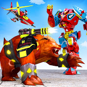 Download Bear Robot Car Transform: Flying Car Robot Games 16.12 Apk for android