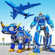 Download Rhino Robot Car Transform: Police Plane Transport 2.6 Apk for android Apk