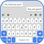 Download Blue White Chat Keyboard Theme 1.0 Apk for android Apk