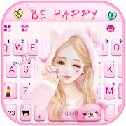 Download Cute Wink Girl Keyboard Theme 1.0 Apk for android Apk