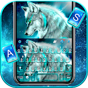 Download Cyan Neon Wolf Keyboard Theme 1.0 Apk for android Apk