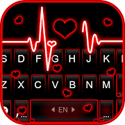 Download Neon Red Heartbeat Keyboard Theme 3.0 Apk for android Apk