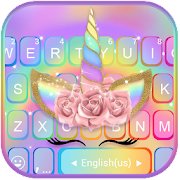 Download Rainbow Pink Rose Unicorn Keyboard Theme 1.0 Apk for android Apk