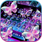 Download Sparkle Neon Butterfly Keyboard Theme 1.0 Apk for android Apk