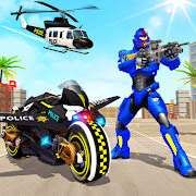 Download Flying Police Bike Robot Gangster Chase Games 1.0.10 Apk for android