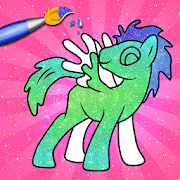 Download Pony Coloring Book with Glitter 1.2 Apk for android