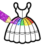 Download Glitter Dresses Coloring Book For Girls 7.0 Apk for android