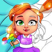 Download Doll dress Glitter Coloring Book Glitter 1.3 Apk for android