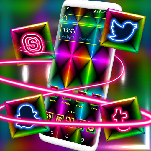 Download Colorful Neon Launcher Theme 1.4 Apk for android