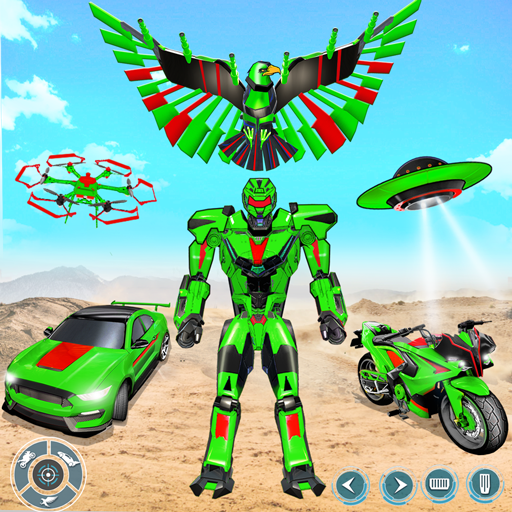 Download Flying Hawk Robot Car Game 2.1.4 Apk for android