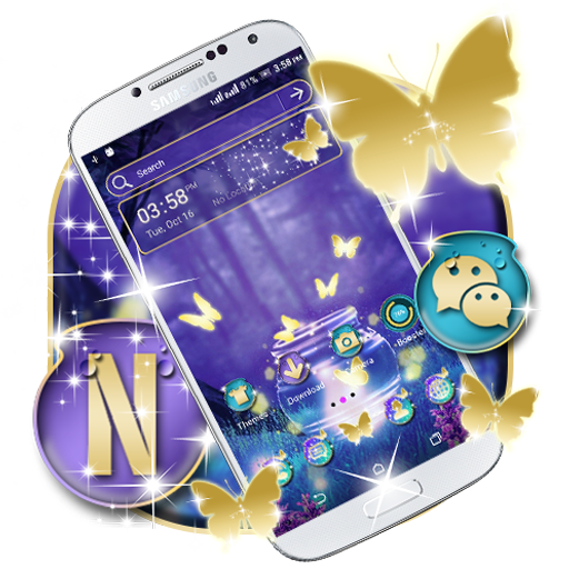 Download Neon Butterfly Launcher Theme 4.3 Apk for android