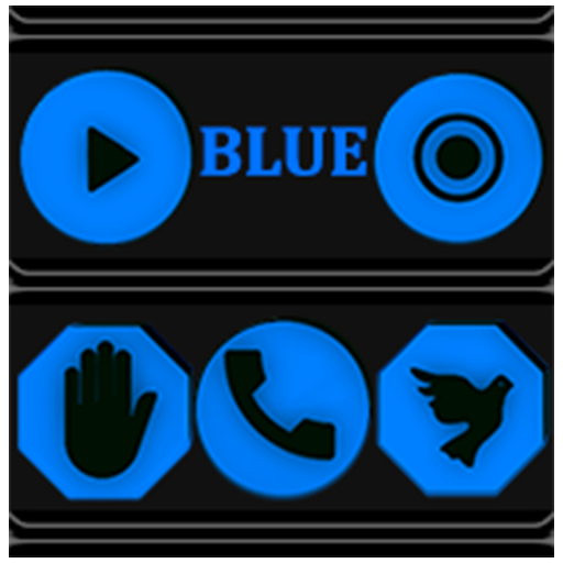 Blue and Black Icon Pack 10.2