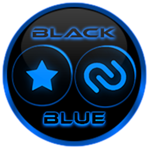 Flat Black and Blue Icon Pack 10.2