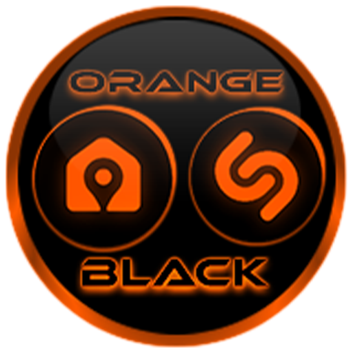 Flat Black and Orange IconPack 10.2