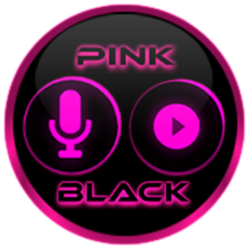 Flat Black and Pink Icon Pack 10.2