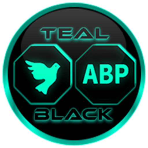 Flat Black and Teal Icon Pack 10.2