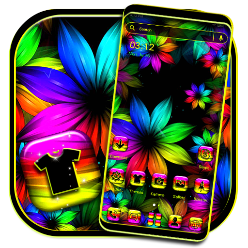 Download Rainbow Flower Theme 1.3 Apk for android