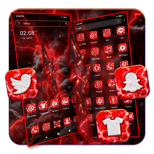 Download Red Thunderstorm Theme 1.3 Apk for android