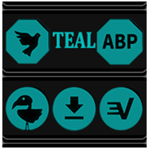 Teal and Black Icon Pack 10.2